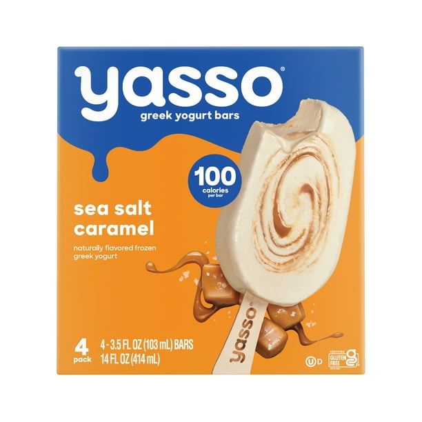 Yasso Sea Salt Caramel Greek Yogurt Bars, 3.5 fl oz, 4 count