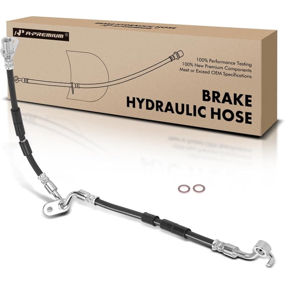 A-Premium Front Driver Brake Hydraulic Hose Compatible with Select Mazda Models - 6 2006-2007, Turbocharged - Replace# GJ6E43990C