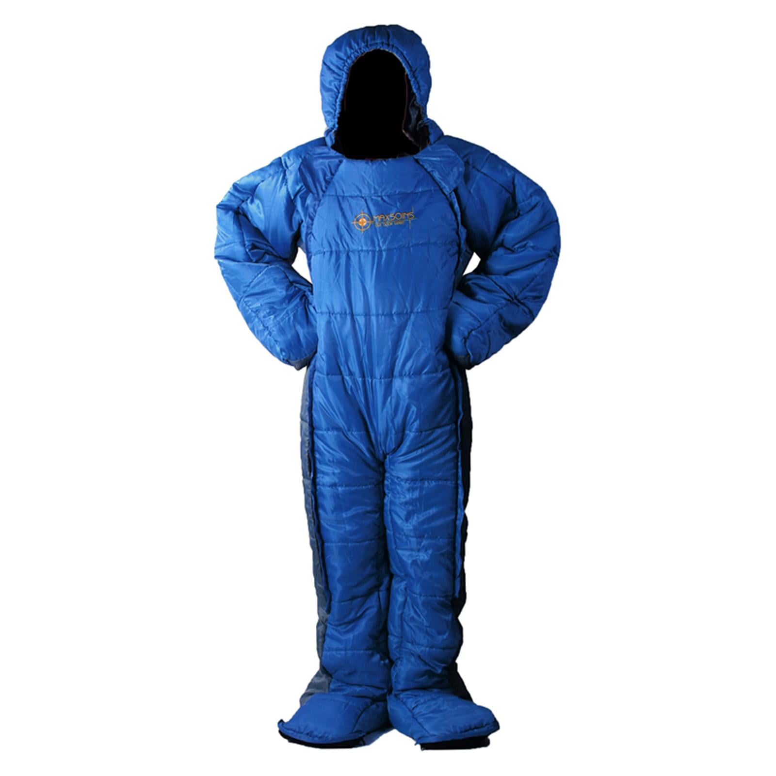 Dualoai Adult Wearable Sleeping Bag with Arms Legs, Zipper Design Easy to Wear Off M M