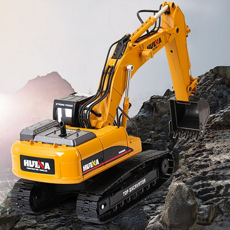 HUINA 1/14 Scale RC Metal Excavator Truck Model with Remote