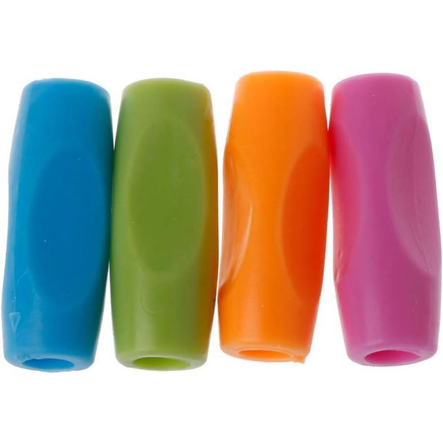 4Pcs Random Color Writing Aid Grip, Children Pencil Holding Practise Device for Correcting Pen Holder Postures Gel Ink Pens