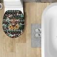 thumbnail image 4 of ZIATUBLE Aztec Southwest Sunflower Toilet Lid Seat Cover Highland Cow Decorative Toilet Seat Covers Lids Machine Washable Toilet Seat Covers for Bathroom Protection, 4 of 6