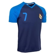 Rhinox Real Madrid #7 Soccer Jersey, Polyester, Navy/Sky, YS-YXL