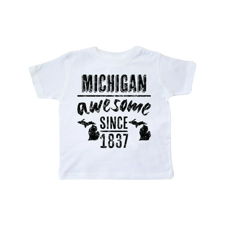 

Inktastic Michigan Awesome Since 1837 Gift Toddler Boy or Toddler Girl T-Shirt