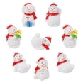 thumbnail image 1 of Toyvian - 8 adornos navideños de resina con diseño de muñeco de nieve, mini muñeco de nieve con gorro de punto, regalo artesanal, suministros para micropaisajismo (estilo mixto), 1 of 7