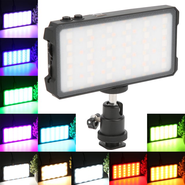 Luz De Cámara Portátil, Ra95 Índice De Visualización Ultra Alto RGB Luz De Cámara LED A Todo Color Fuerte Para Fotografía De Pintura Con Luz Para Luz De Relleno En Vivo Al