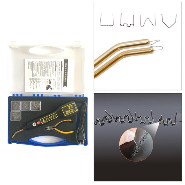 de reparación de parachoques de plástico con grapadora en caliente, prácticos soldadores de plásticos Herramientas de garaje Grapadoras e Macarena Máquina grapadora