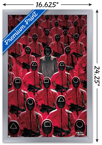 Netflix Squid Game - Key Art Wall Poster, 14.725" x 22.375", Framed