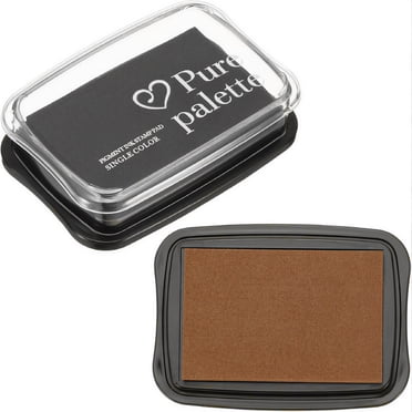 CCOCC Solid Color Large Size Ink Pad for Stamp DIY Crafts Scrapbooking Rubber Inkpads Brown