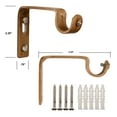 thumbnail image 6 of Amos Natural Farmhouse Real Oak Wood Finial  28”-48” Curtain Rod Set, 6 of 6