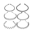 thumbnail image 1 of Banda de metal Unisex Accesorios para el cabello Variedad Unisex6pcs-negro, 1 of 5