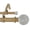 Royal Gold, variant on 1" Double Curtain Rod Set, Adjustable 48–84 Inches, Spanish White Marble Ball Finials, Gunmetal
