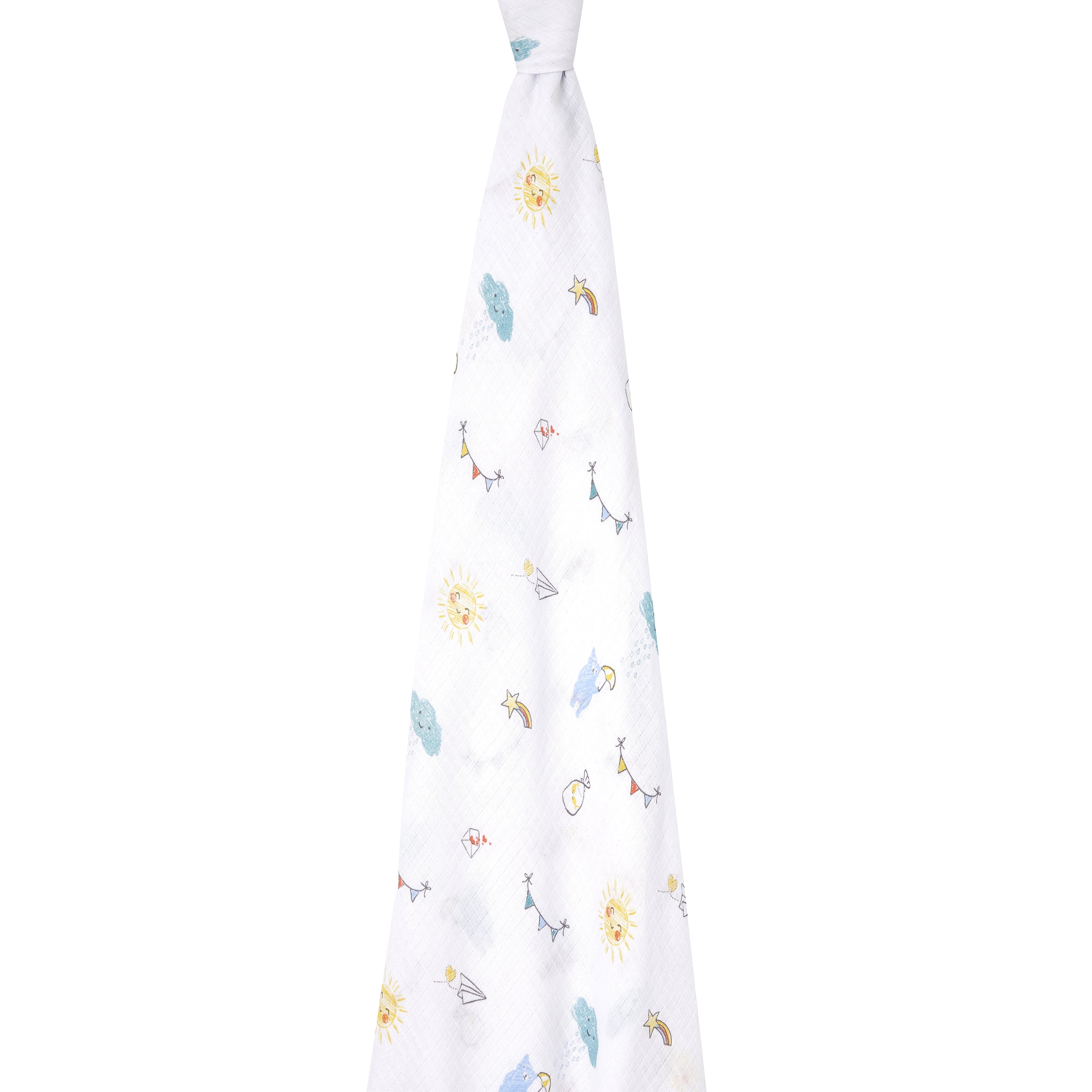 aden + anais Essentials 100% Cotton Muslin Swaddle, 44" x 44", Happy Times