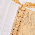 thumbnail image 3 of ZACPNCV Women's Lace Up Corset Boned Floral Overbust Lingerie Bustier Bodyshaper Top, 3 of 7