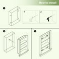 thumbnail image 3 of Hironpal Black 3-Tier Recessed Wall Mount Storage Cabinet – Sturdy Fully Assembled Wooden Utility Storage Shelf – Ideal for Home Kitchen, Bathroom, Laundry, Medicine Cabinet, 3 of 7
