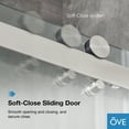 thumbnail image 3 of OVE Decors Bel Soft-Close Satin Nickel 48" Frameless Sliding Soft Close Shower Door, 3 of 19