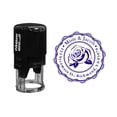 thumbnail image 1 of Printtoo Monogramme Rond Personnalisé Rose Adresse Retour Personnalisé Tampon en Caoutchouc Idée Cadeau-Violet, 1 of 1