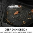 thumbnail image 4 of CAR GRAND Heavy duty rubble car floor mats full set deep dish trunk mat water proof anti slip all weather truck mats universal fit trim-to-fit trimmable all black, 4 of 6