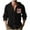 Black, variant on Lovskoo Mens Printed Long Sleeve Linen Blend Hooded Shirt Button Closure Front Pockets Casual Oversized Top