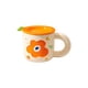 thumbnail image 1 of Bearachild Taza de cerámica con tapa para café, té, leche, agua, tazas bonitas creativas con patrón de flores, contenedor de avena, tazas con asa, Juegos de servir café y té Naranja Bearachild HA080821-04, 1 of 6