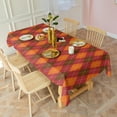 thumbnail image 3 of Red and Orange Argyle Pattern Rectangle Tablecloth 60"x120",Waterproof Polyester Rectangle Table Cloth, Wipeable Spillproof Polyester Tablecloth for Dining, Camping, Indoor and Outdoor, 3 of 6