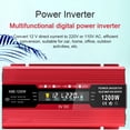 thumbnail image 2 of 1200W Car Power Inverter to AC Converter Solar Inverter LCD Digital Modified Sinewave Inverter with AC Outlets USB Charging Port On-Off Switch for Car RV Solar Panel, 2 of 7