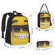 thumbnail image 2 of Easygdp Smiling With Sunglasses Mochila para Niños y Niñas con Set de Caja de Almuerzo y Estuche para Lápices 3 en 1, Mochila Escolar Estampada para Adolescentes, 2 of 7