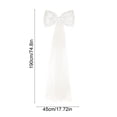 thumbnail image 3 of Large Pearl Silk Satin with Bow Decor, Tulle Giant Christmas Bow Decorations For Party, Wall Hanging Bow Backdrop Photo Prop for Wedding Background Birthday Room, 3 of 6