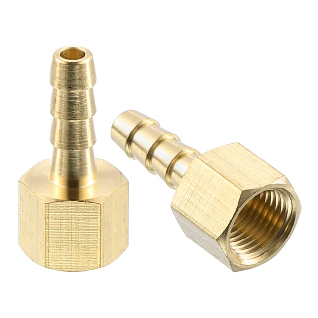 Conector de manguera hembra Uxcell de latón, ajuste de barbilla 3/16" Bard x 1/8" NPT 2