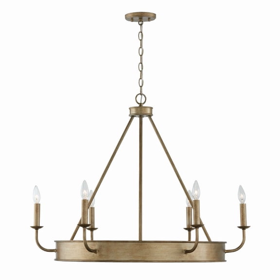 6 Light Chandelier In Industrial Style-27.5 Inches Tall And 36 Inches Wide     -Traditional Installation Capital Lighting 449261Ml