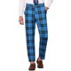 thumbnail image 1 of Pantalones de hombre INSPIRE CHIC de cuadros, corte regular, frente plano, elásticos, a rayas, 32 azul y negro, 1 of 7