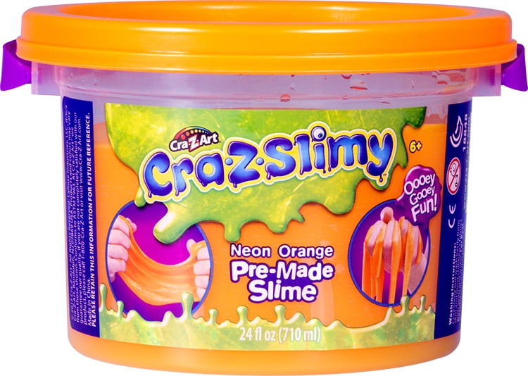 CraZArt Premade Slime Bucket 24oz Orange