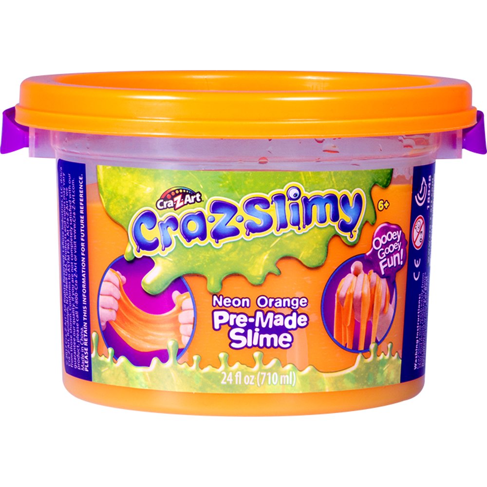 CraZArt Premade Slime Bucket 24oz Orange