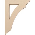 thumbnail image 3 of Ekena Millwork 5 1/2"W x 32"D x 44"H Thorton Traditional Rough Cedar Woodgrain TimberThane Bracket, Primed Tan, 3 of 6