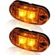 thumbnail image 3 of 10 luces de posición laterales LED de 2 LED, 12/24 V, luces de gálibo LED, lámpara lateral de remolque, luz amarilla de advertencia para camión, autocaravana, caravana, 3 of 5