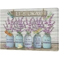 thumbnail image 5 of Purple Lavender Bathroom Decor Wall Art Lavender Flowers Dragonfly Picture Wall Decor It''s Okay Inspirational Quotes Canvas Painting Print Rustic Farmhouse Decor Artwork Framed for Living Room, 5 of 6