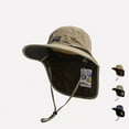 thumbnail image 4 of New Bucket Hat Fishing Caps Wide Brim Fisherman Hat Hiking Hats Panama Cap Sun Hat KHAKI, 4 of 6