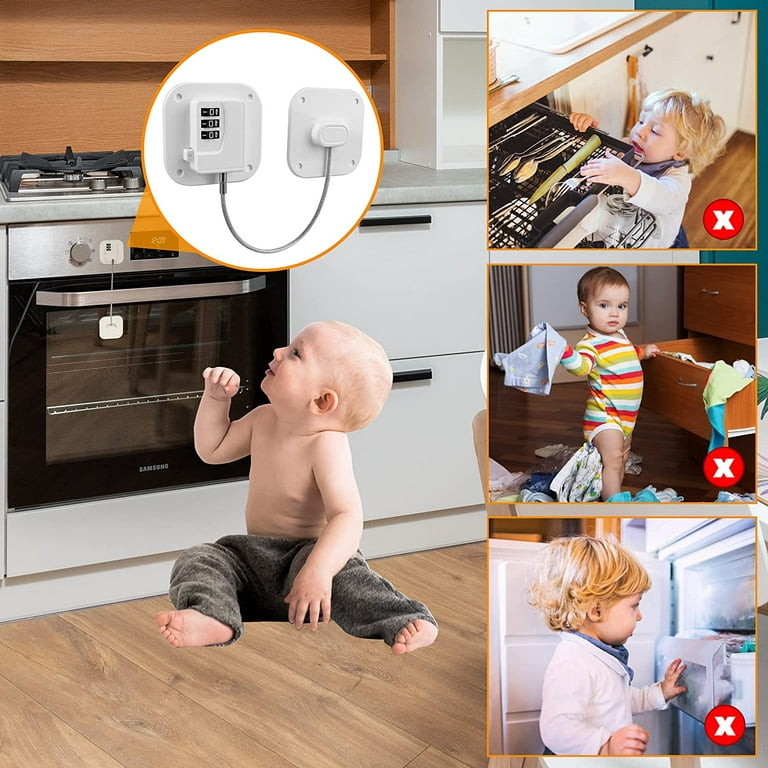 Baby Safety Window Lock Self Adhesive Easy Install Home Children Cabinet  Refrigerator Door Non Drilling Freezer Restrictor