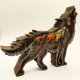 thumbnail image 4 of Tótem De Lobo De Madera, Escultura De Arte Con Forma De Lobo Hueco, Decoración De Lobo Tallada Para El Hogar De Navidad Para Dormitorio, Sala De Estar, Estantería Eigraketly HA016617-00, 4 of 7