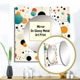thumbnail image 3 of Designart "Playful Fun With Black Polka Dots In Blue" 0 Square Mirror For Wall Decor - Large Blue Square Mirror Printed Wall Decor - Vintage Square Living Room Mirror, 3 of 5