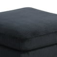 thumbnail image 4 of Bentley Modern style Ottoman made with Corduroy Fabric Black, 4 of 5
