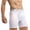 White, variant on Lilgiuy AOEL EMENC Ice Silk Anti-wear Leg Anti-wear Open Crotch Long Boxer Shorts