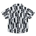 thumbnail image 6 of AJTQTH Hawaiian Shirts for Toddler Boys Kids Summer Beach Cartoon Print Short Sleeve Tshirts Button Down Blouses Tees Tops with Pockets Black#01 4 Years, 6 of 6
