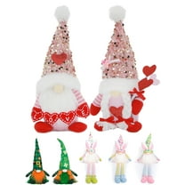 BULLPIANO St Patrick's Day Gnomes Plush Decoration with Light, Faceless Elderly Irish Festival Lucky Hanging Ornaments, Saint Patrick's Day Easter Valentines Irish home and office Decor