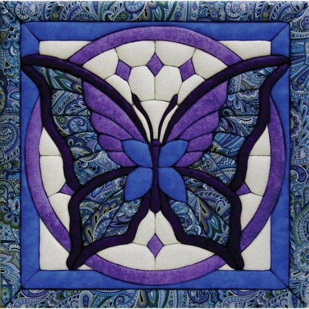 Lap Quilts Quilted Wall Hangings - 12-Inch by 12-Inch Butterfly Kit, 11.75, Ideal for making a no sew, quilted wall-hanging By Quilt Magic