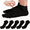 #01 Black, variant on 5 Pairs Men's Five Finger Toe Socks Premium Cotton Low Cut No Show Socks Breathable Soft Athletic Running Toe Liner Socks ,One Size,Gray