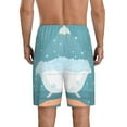 thumbnail image 3 of Bixox Men's Bathtub with Soap Bubbles printed lightweight casual shorts, soft sleep shorts with pockets., 3 of 7