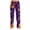Purple, variant on Halloween Pajama Pants for Women, Comfy Lounge Sleepwear with Pumpkin Print, Soft Elastic Waist Nightwear Bottoms for Holiday Parties,Brown L