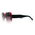 thumbnail image 6 of Womens Classy 90s Styling Chic Rectangle Designer Fashion Plastic Sunglasses Red Tortoise - Purple, 6 of 8