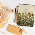 thumbnail image 3 of HELLHERO Sunflower Pattern Notebook Wraps with Decorative Design Polyester Fabric Storage & Portability Zipper Bag Washable Protector Wrap Bag with Handle, 3 of 8